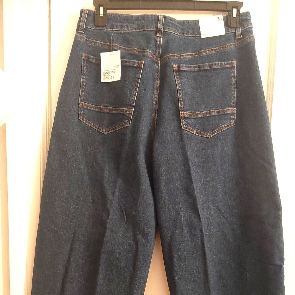 Forever 21 Forever21 Dark Denim High Waisted Barrel Jeans NWT  31 !!! - Picture 6 of 6